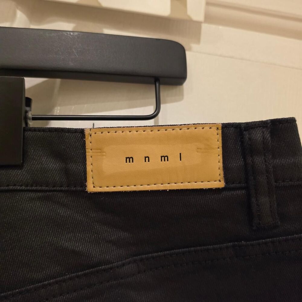 MNML Men's Black Coated Jeans